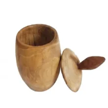 قندان چوبی مدل خمره ای