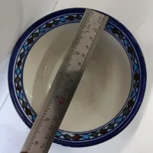 کاسه سوپ سرامیکی میبد مروارید مدل شطرنجی بسته 5 عددی
