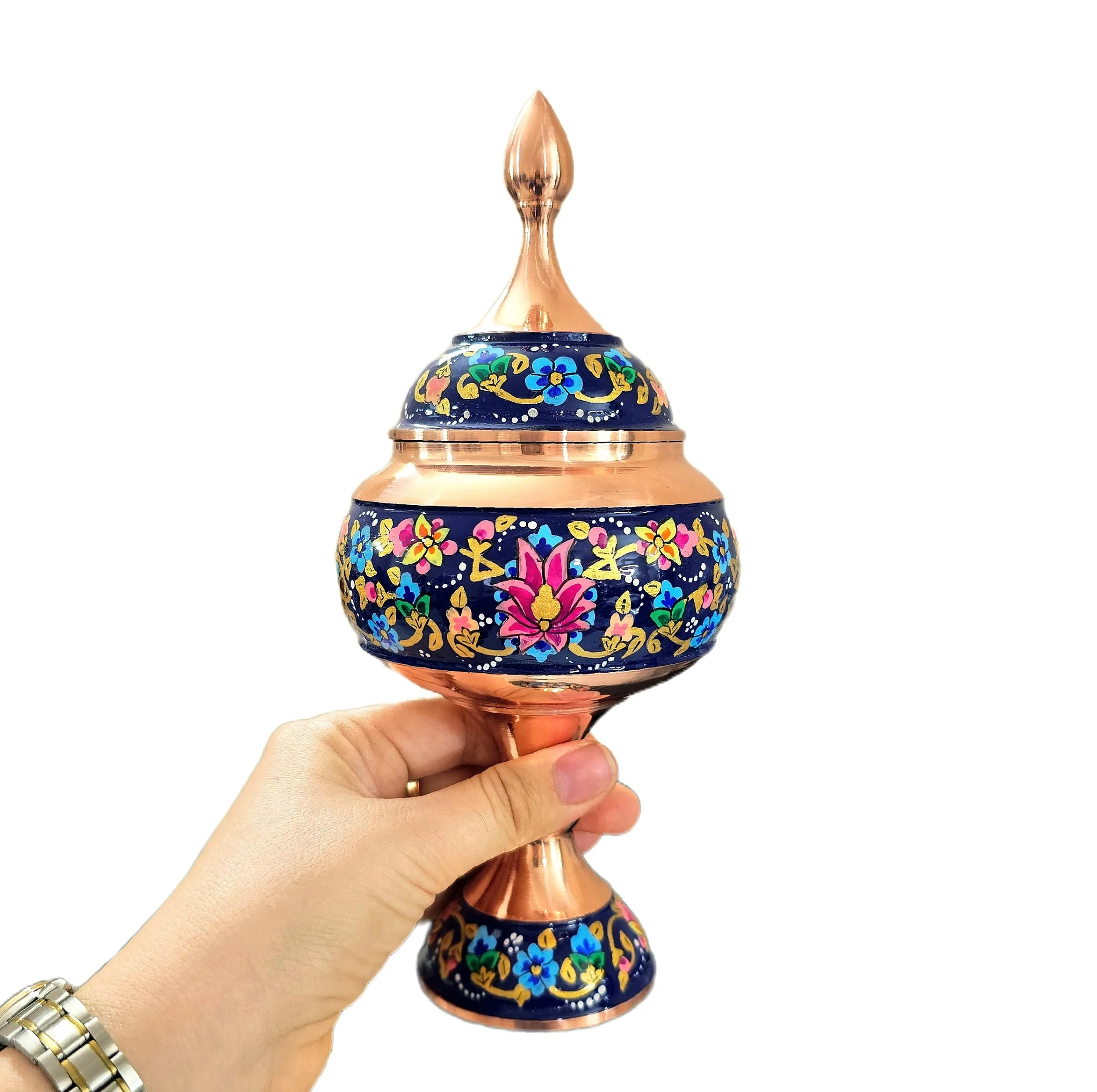 ست هدیه نگارستان نيلی مدل مس و پرداز کد JR-1623gold