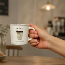 ماگ سایدا طرح کافی مدل Coffee time مجموعه ۴ عددی