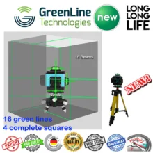 تراز لیزری  مدل نور سبز 16لاین کد 3DNSB-360 به همراه پایه