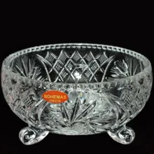 سرویس پذیرایی کریستال تراش دست‌خورشیدی دکو بوهمیا مدل Star Galaxy کد 7001، 14 پارچه، مناسب شستشو با دست و ماشین ظرفشویی، شامل 6 پیاله، 6 پیش‌دستی، کاسه آجیل سه‌پایه با قطر 20 سانتی‌متر، شیرینی‌خوری سه‌پایه با قطر 30 سانتی‌متر