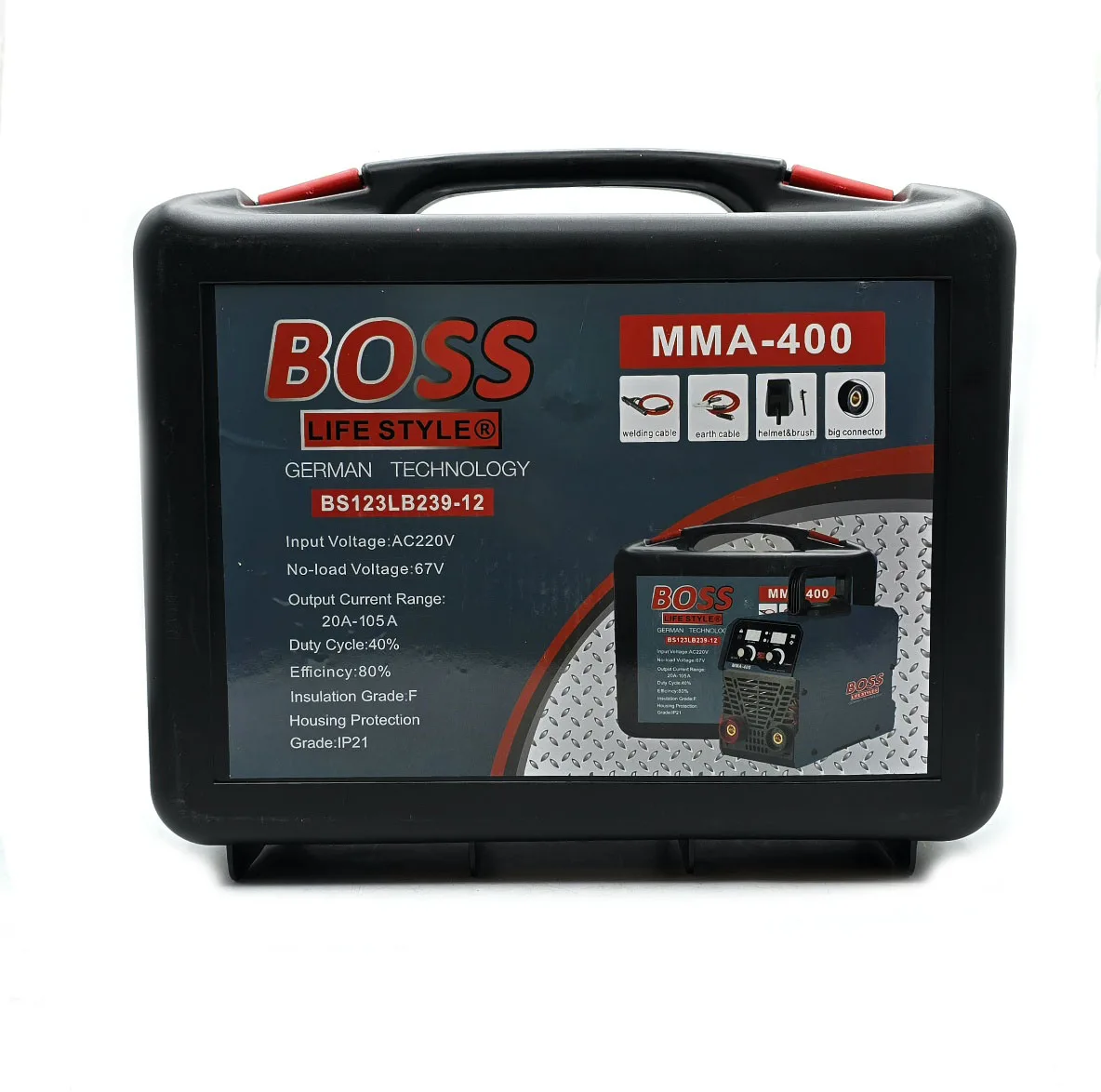 دستگاه جوش 20- 105 آمپر باس مدل کیف دار کد BS123LB239-12