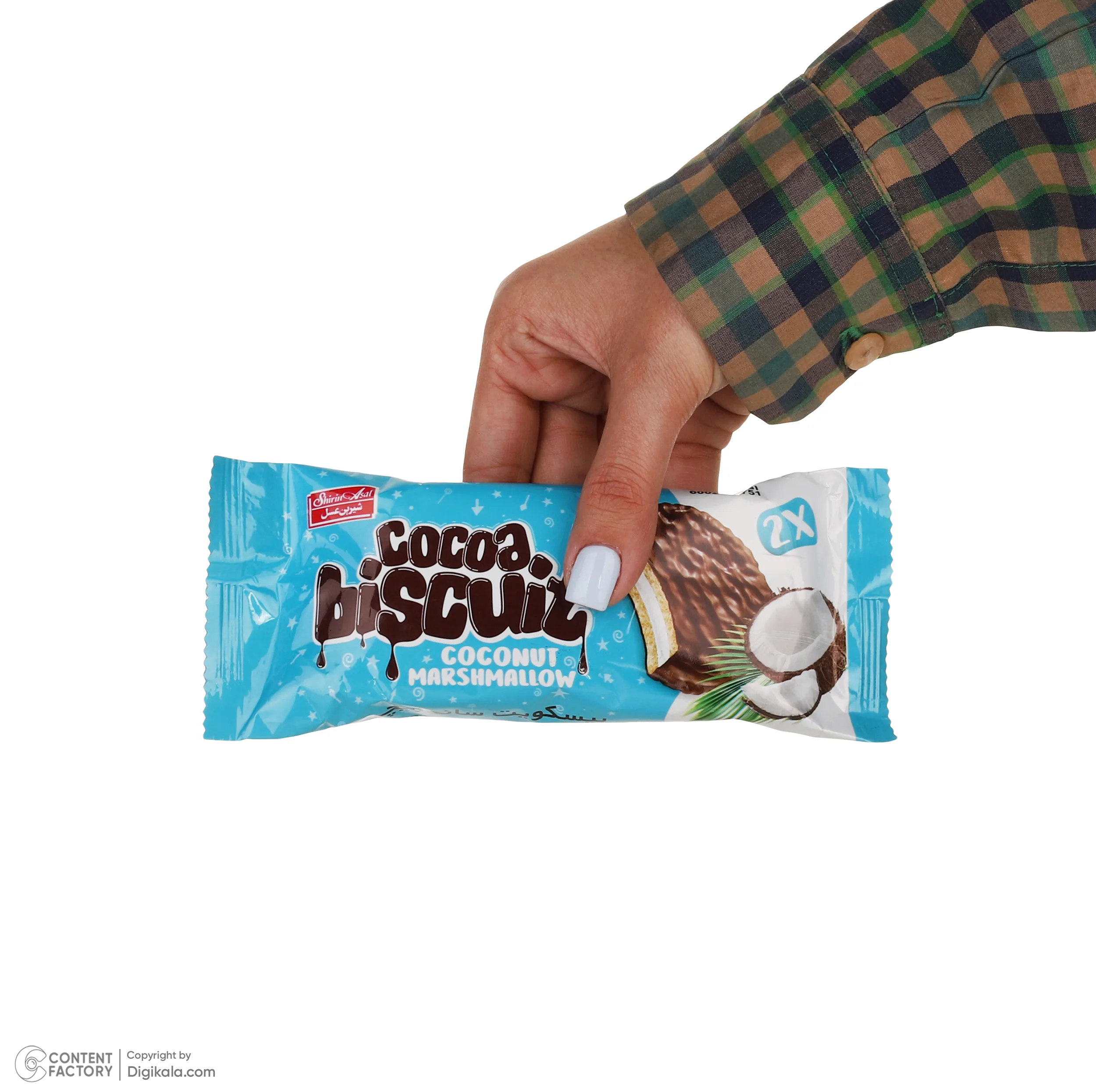 بیسکویت والس شکلاتی دوقلوی نارگیلی شیرین عسل - 45 گرم