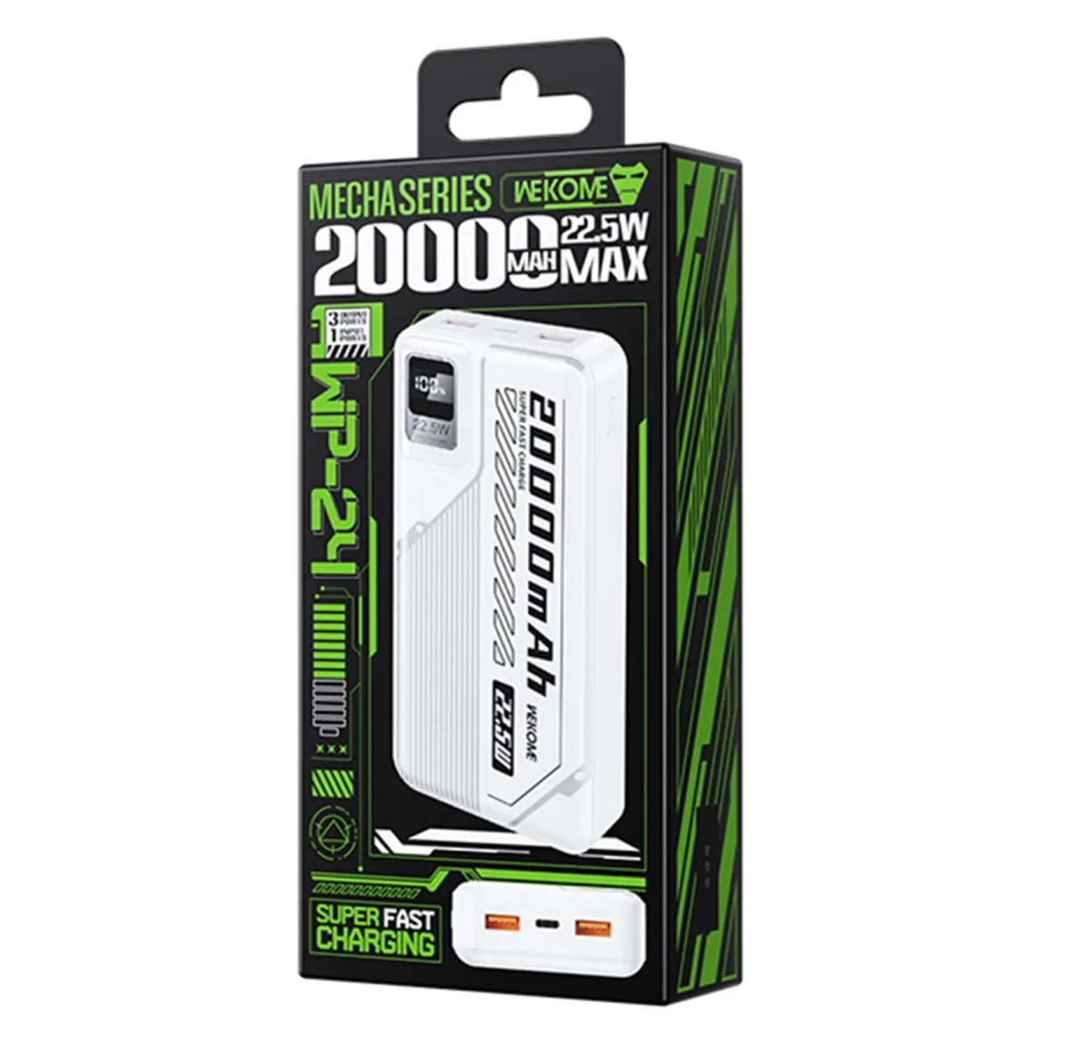 پاوربانک 22.5 وات ویکام مدل WP-24 ظرفیت 20000 میلیآمپرساعت