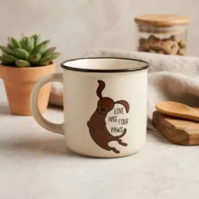 ماگ طرح هاپو مدل I love dogs مجموعه 4 عددی