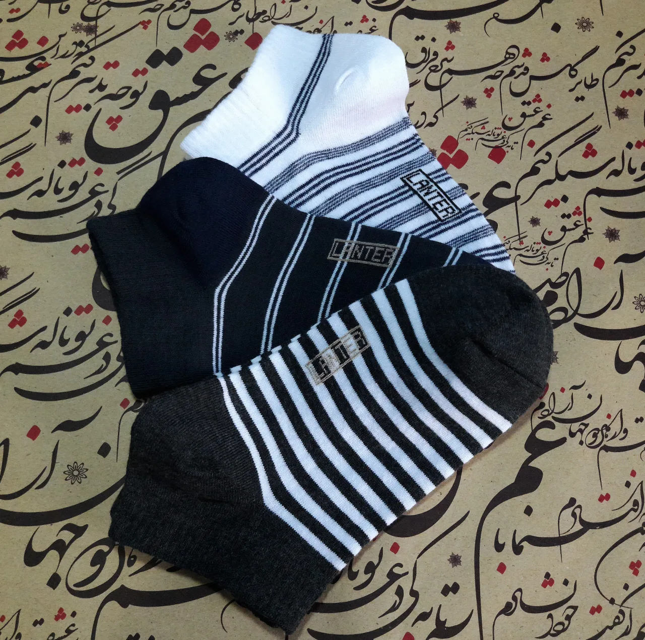 جوراب  دخترانه لنتر کد HX44 مجموعه 6 عددی