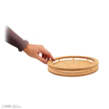 سینی بدون دسته مدل پایه دار دایره طرح آفتاب سایز 36×36 سانتیمتر