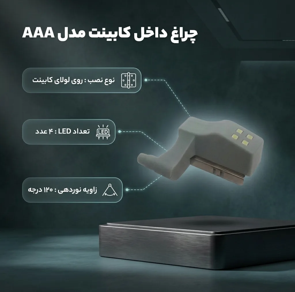چراغ داخل کابینت مدل AAA بسته 12 عددی