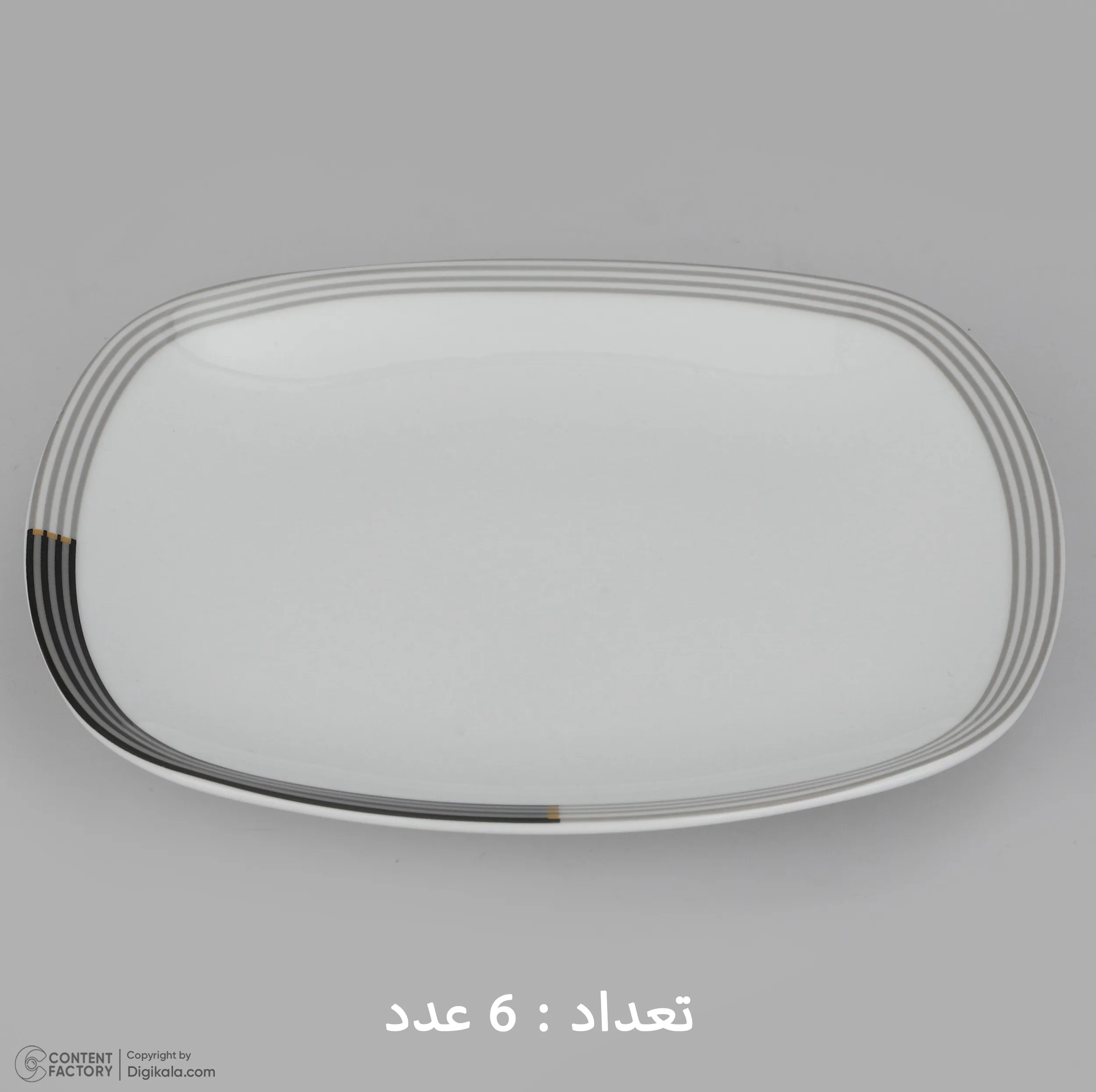 سرویس غذاخوری 27 پارچه 6 نفر چینی زرین ایران مدل وگاس اوریت سری کواترو درجه عالی
