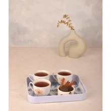 سینی دسته دار مهروز مدل 911 flower سایز 23×29 سانتی متر