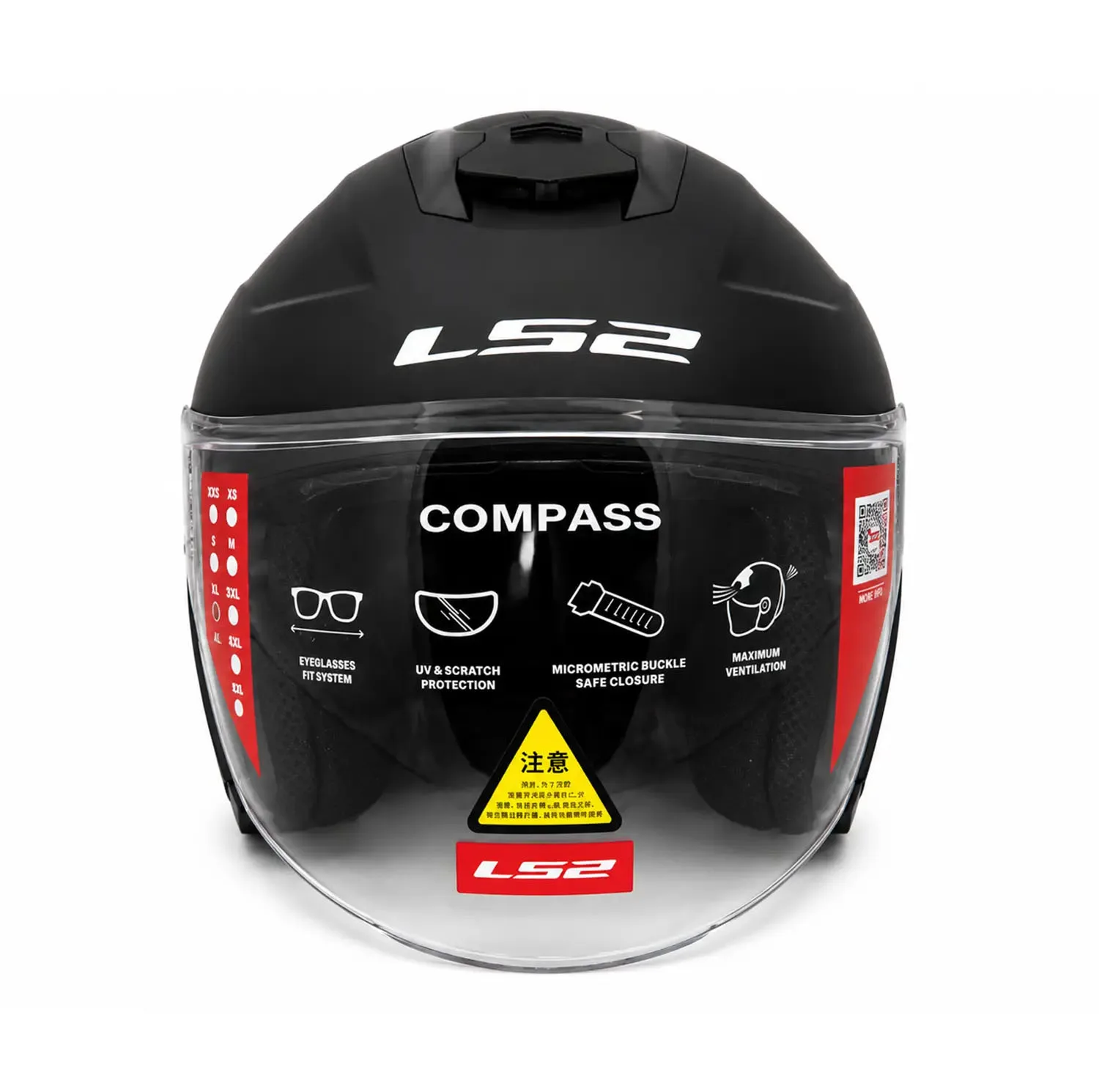 کلاه کاسکت بدون فک مردانه ال اس تو مدل OF628 Compass