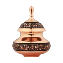 قندان مسی مدل الماس تراش کد 25