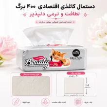 دستمال کاغذی 200 برگ دولایه بیوتی سکرت مدل m1200 بسته 3 عددی