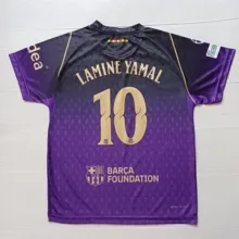 ست تی شرت و شلوارک ورزشی پسرانه بارسلونا مدل یامال Away 2027