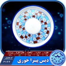 دیس پیتزا چینی میبد مروارید مدل شطرنجی کد PIZZA
