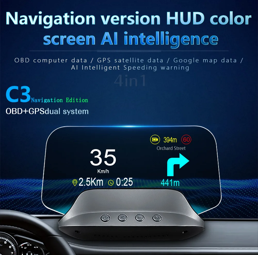 نمایشگر هدآپ دیسپلی خودرو مدل C3