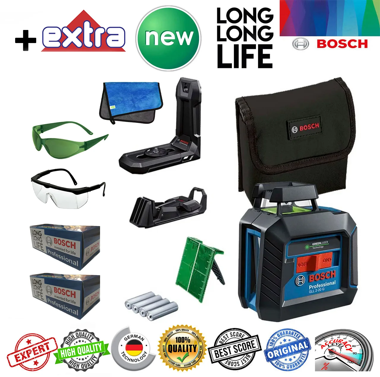 تراز لیزری بوش مدل Extra 360 ° - GLL 2-20 G