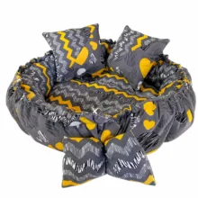 جای خواب سگ و گربه مدل هاشور قلبی