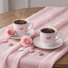 سرویس قهوه خوری 12 پارچه 6 نفره مدل Heart