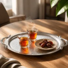 سینی دسته دار آرتمیس مدل بیضی‌ سایز ۲۶*۳۸ سانتی متر
