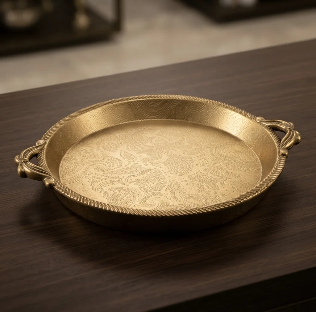 سینی دسته دار مدل 34855 سایز 27x24 سانتیمتر