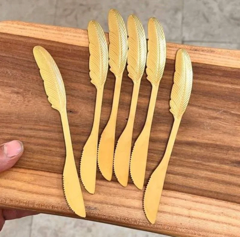 کارد صبحانه خوری طرح پر بسته 12 عددی