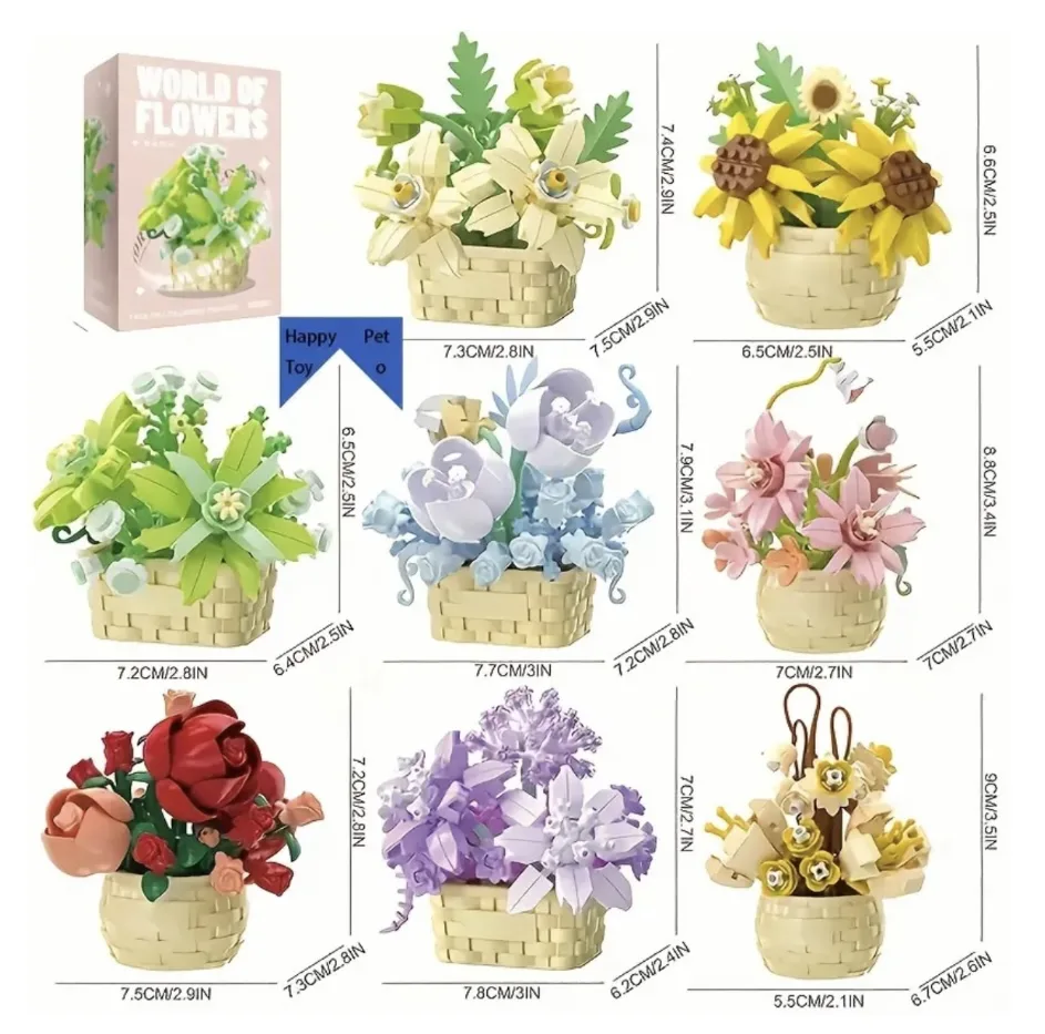 ساختی ۱۴۴ تکه ورلد آف فلاور مدل گلدان کد m3086