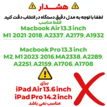 محافظ صفحه نمایش شیشه ای بادیگارد مدل TabG مناسب برای لپ تاپ اپل MacBook Air 13.3 inch M1 / MacBook Pro 13.3 inch M1 M2