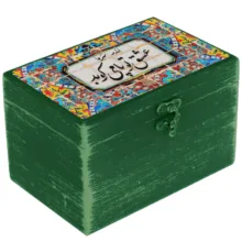 جعبه هدیه دست‌ساز مدل سنتی طرح کاشی کد WB077