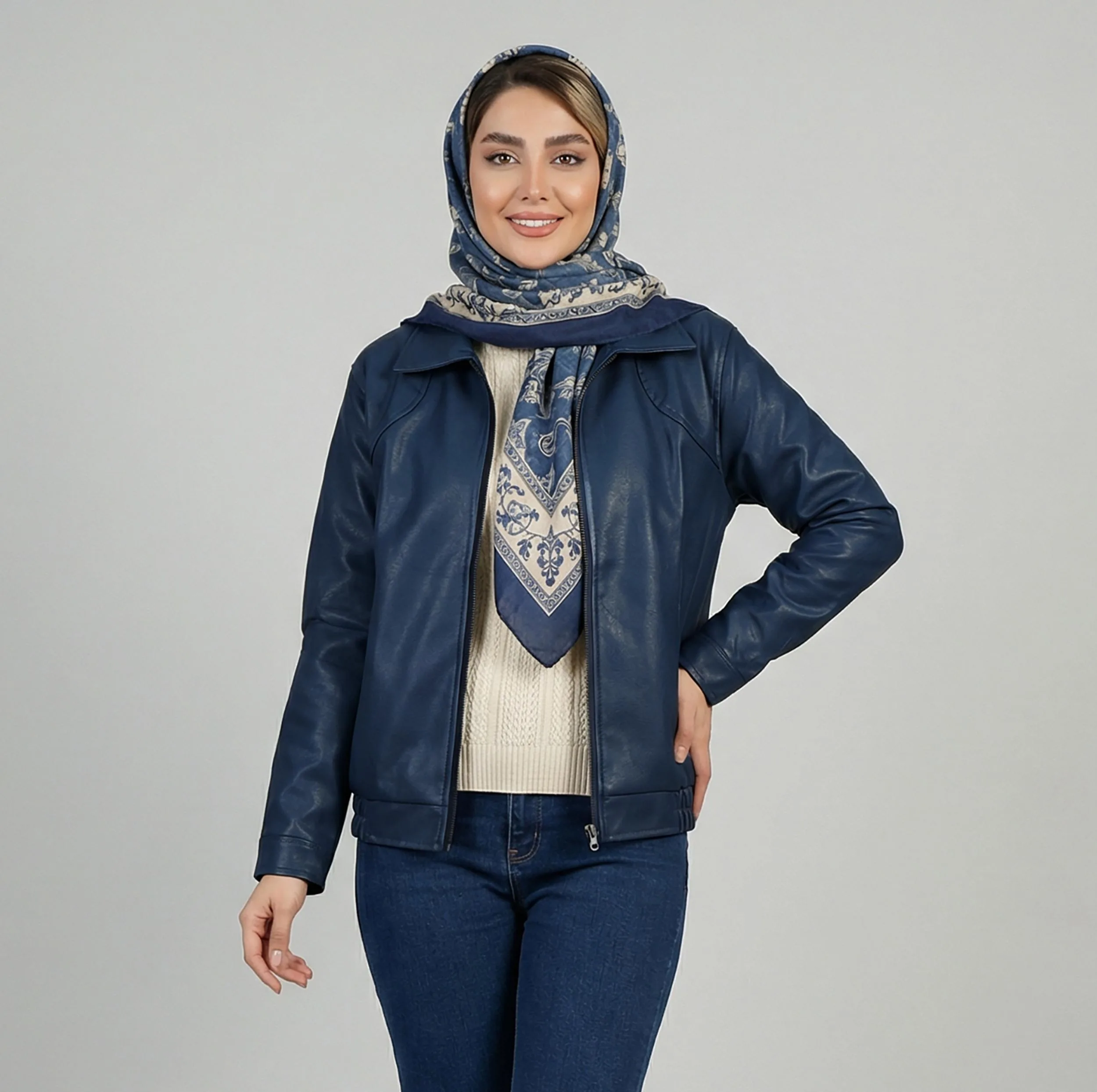 کت چرم زنانه السانا کد 2423