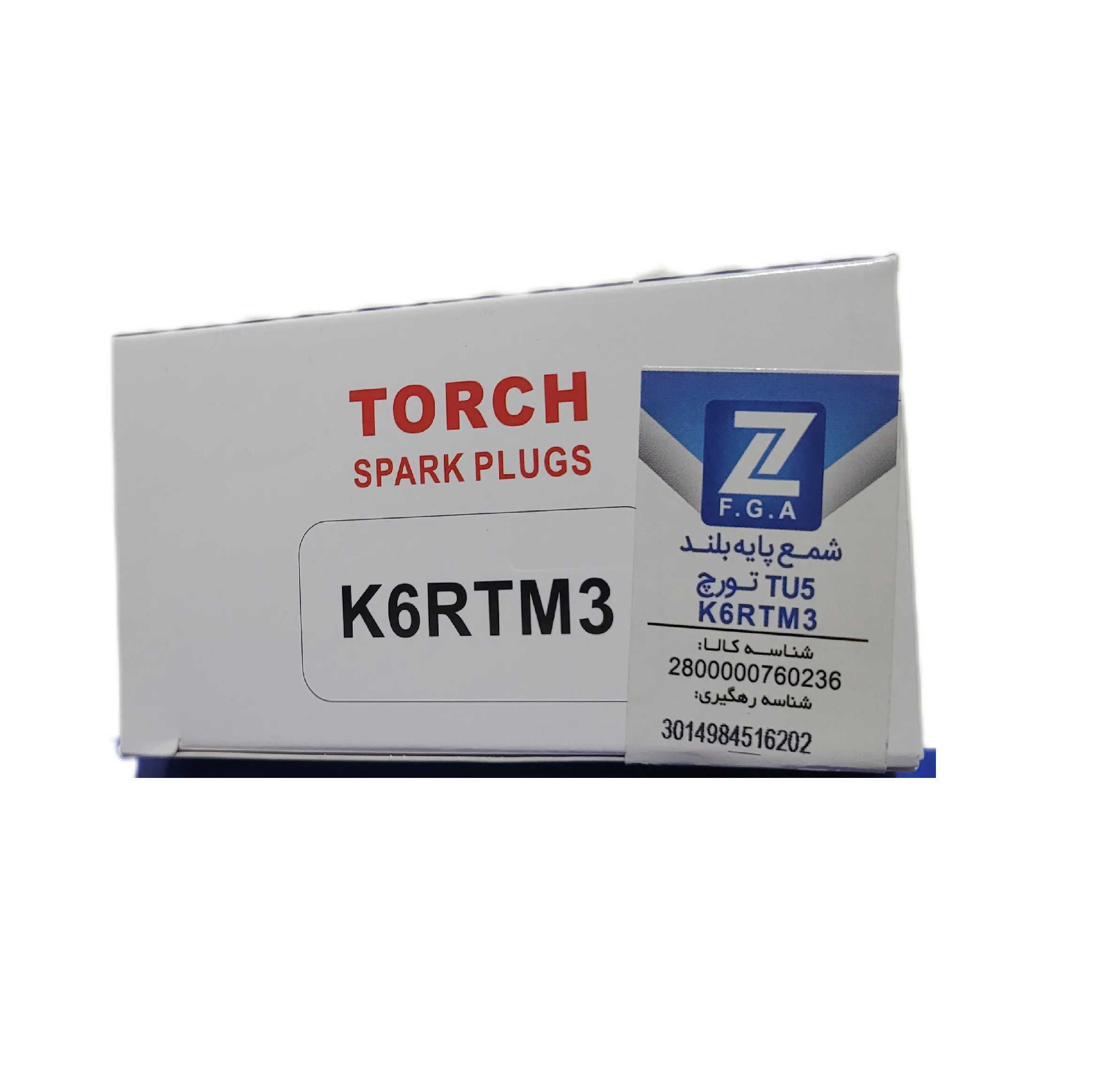 شمع خودرو تورچ مدل تک پلاتین پایه بلند کد K6RTM3 - IATF16949 بسته 4 عددی