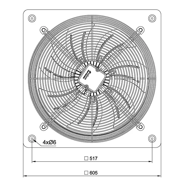 هواکش دمنده مدل VIK-50G60-4T-H