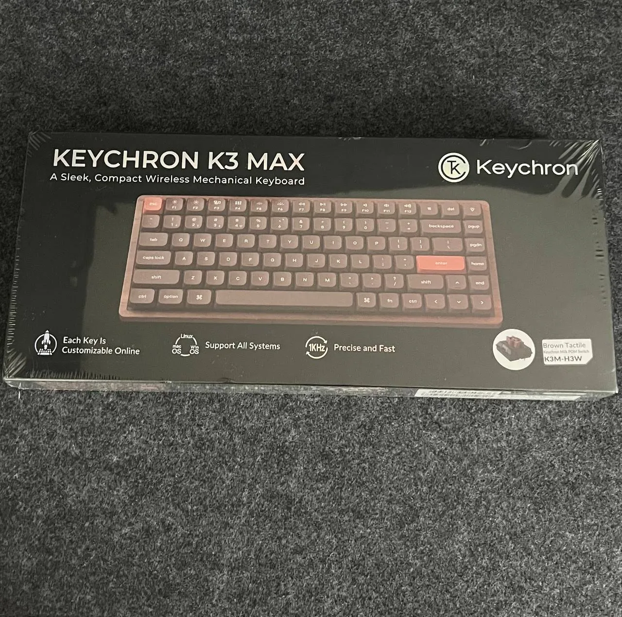 کیبورد گیمینگ کیکورن مدل K3 Max All-Wood Special Edition Brown Switch