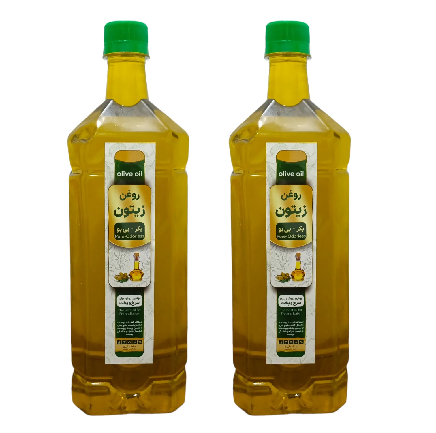 روغن زیتون بکر بی بو - 1 لیتر بسته 2 عددی