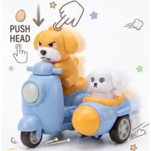 اسباب بازی ناب سل مدل سگ و بچه بامزه فشاری قدرتی وسپا سوار کد PRESS AND GO ANIMAL SCOOTER TOY WITH BABY NAAB003 مجموعه 2 عددی
