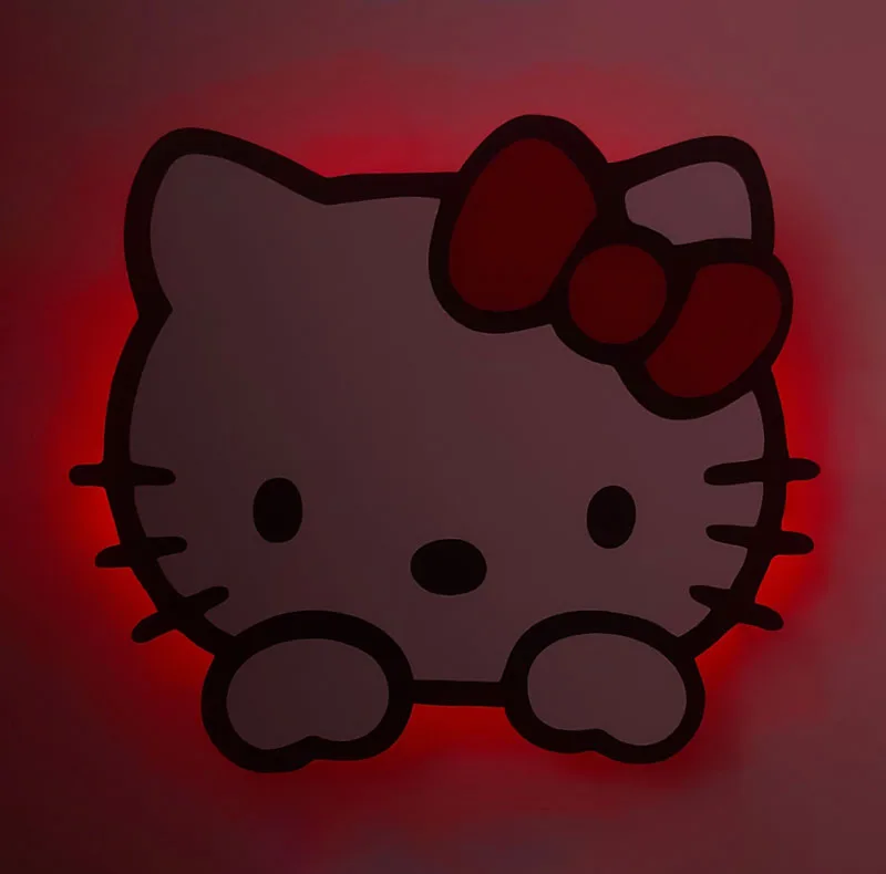 چراغ خواب دیواری اتاق کودک سان لیزر طرح هلو کیتی Hello Kitty مدل ریموت دار