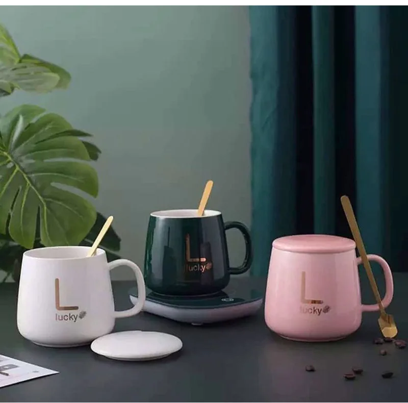 ماگ لاکی مدل Warmer Cup به همراه صفحه گرم کن برقی