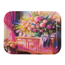 سینی بدون دسته مهروز مدل 7772 گل سایز 29×38 سانتی متر