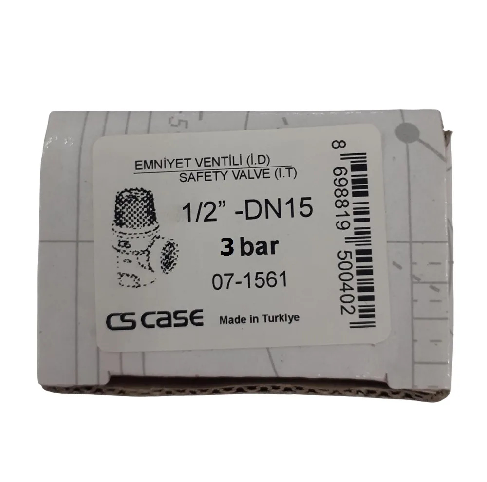 شیر اطمینان پکیج سی اس کیس مدل 3bar-1/2inch