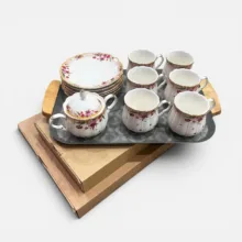 سینی دسته دار پرفکت هوم مدل هندسی بزرگ سایز 40*28 سانتی متر