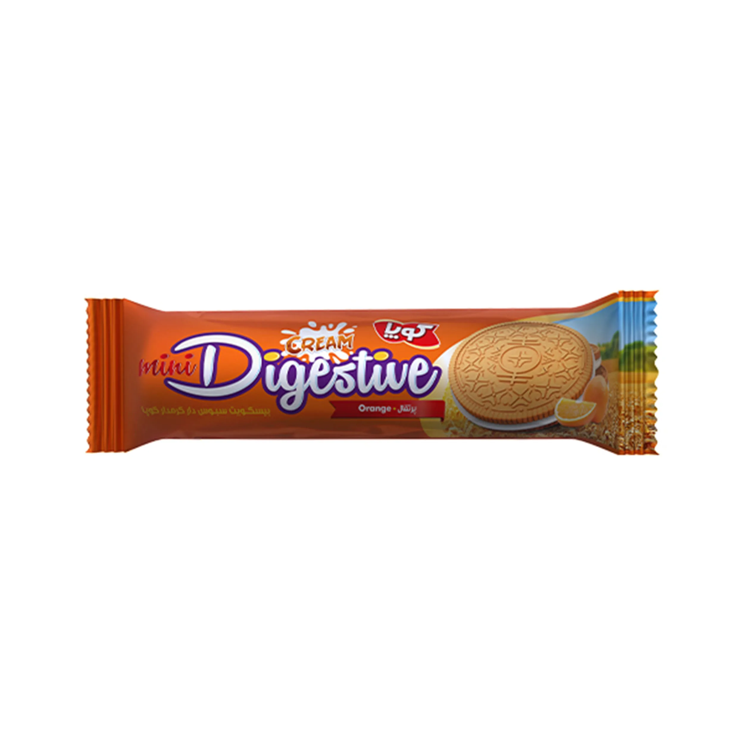 بیسکوییت مینی دایجستیو کرمدار پرتقالی کوپا - 85 گرم