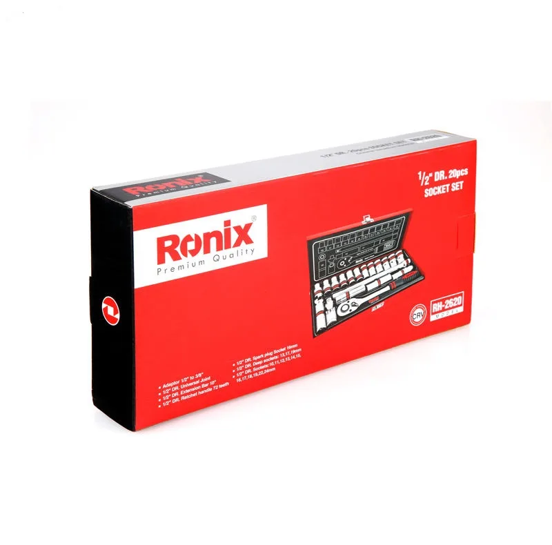 مجموعه 20 عددی آچار و سری بکس رونیکس مدل RON-2620