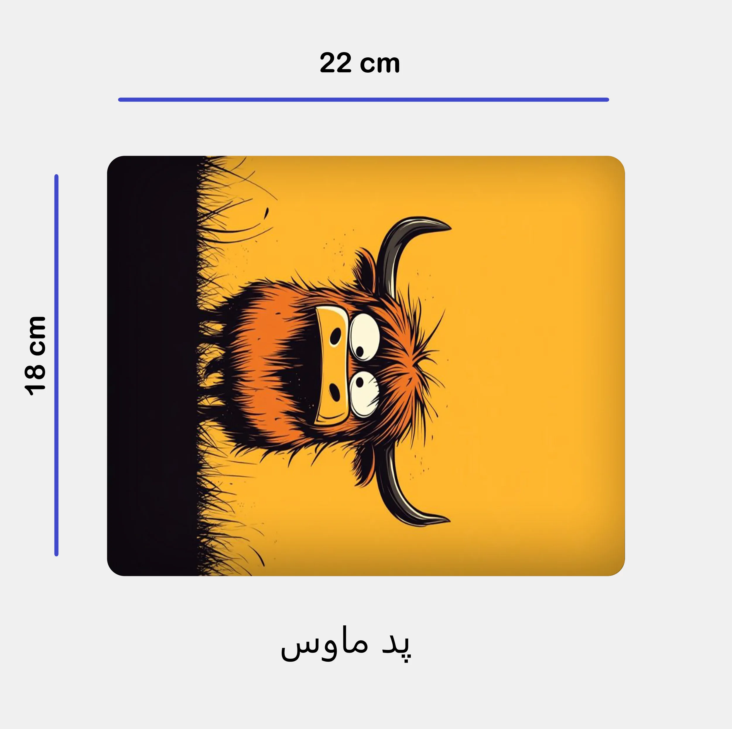 ست ماگ به همراه زیر لیوانی و پد ماوس مدل گاو کد 339
