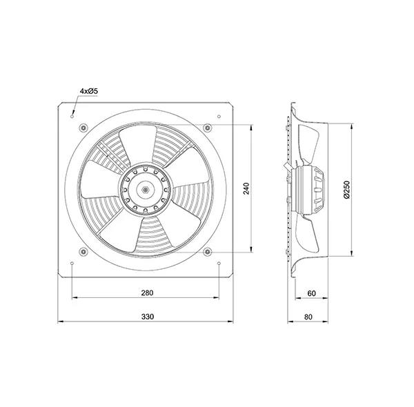 هواکش دمنده مدل VIF-25V4S