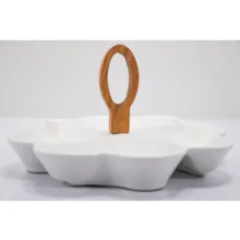 اردوخوری سرامیک با دستگیره چوبی مدل UN 4001