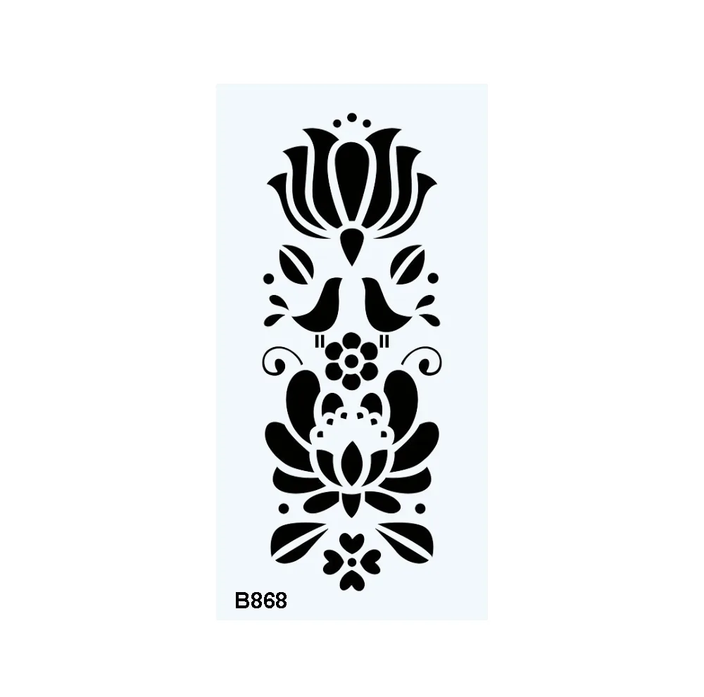 شابلون طرح گل کد b868