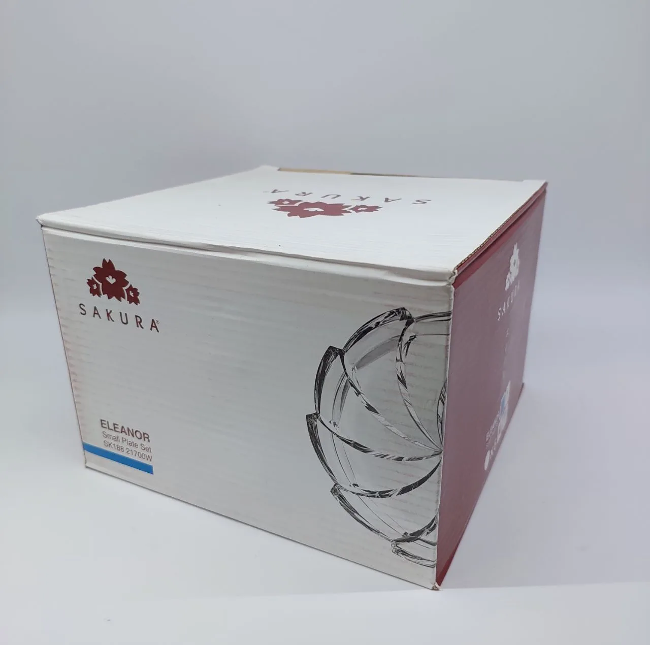 ظرف پیش‌دستی و پیاله ساکورا مدل الینور مجموعه 12 عددی شفاف مناسب پذیرایی میوه و شیرینی 18 سانتی‌متر