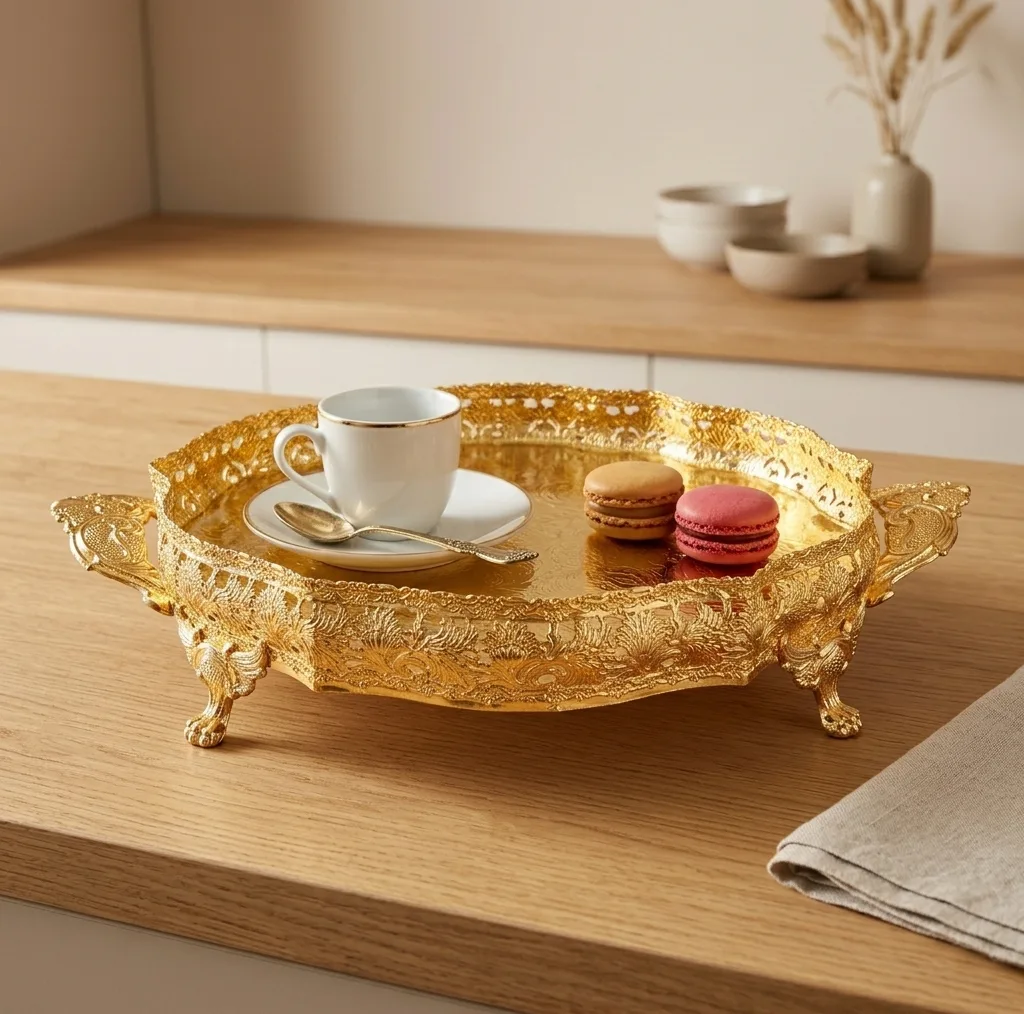 سینی دسته دار مدل 34920 سایز 30x30 سانتی‌متر