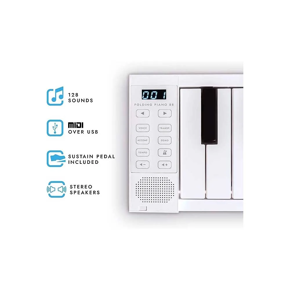 پیانو دیجیتال میدی پلاس مدل تاشو Folding Piano 88